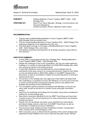 共建万锦未来 (BMFT) 2020